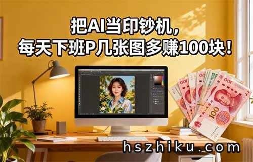把AI当印钞机，每天下班P几张图多赚100块！