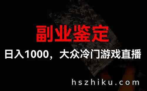 日入1000，大众冷门游戏直播