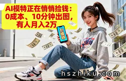 AI模特正在悄悄捡钱：0成本、10分钟出图，有人月入2万