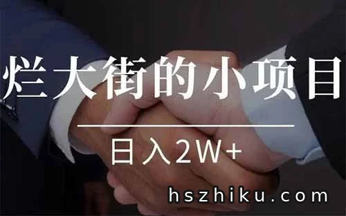 烂大街的小项目,日入2W+